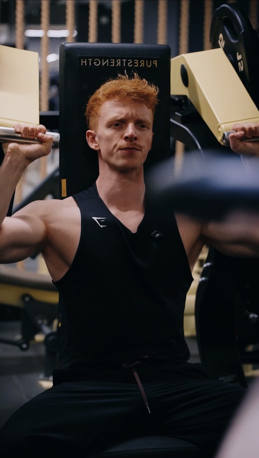 Florian Rasch beim Training an der Maschine